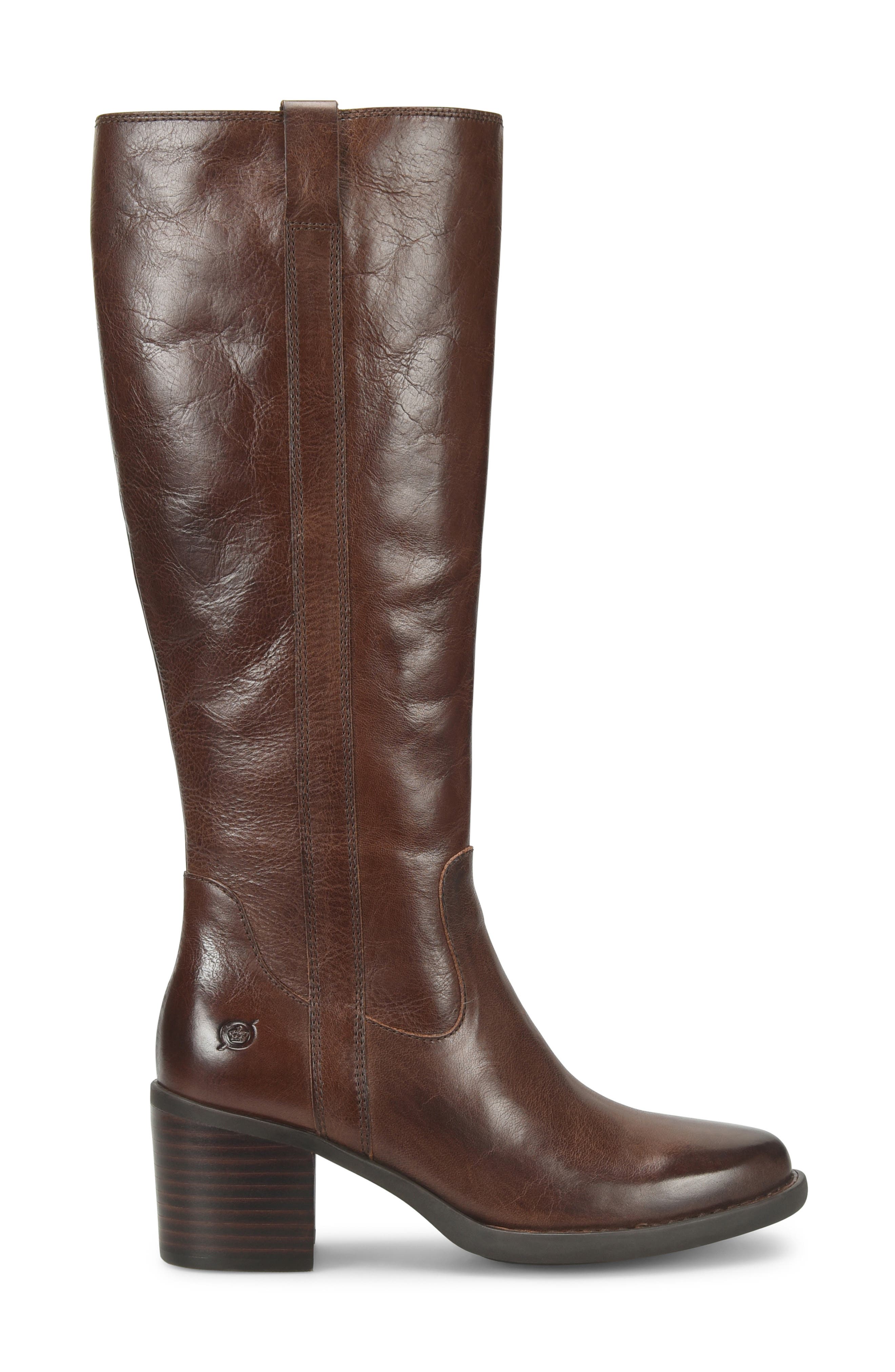 Børn Harding Knee High Boot, Alternate, color, Brown Leather