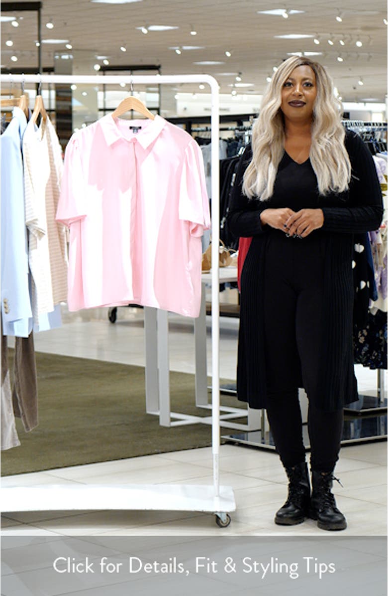 Button-Up Puff Sleeve Top, sales video thumbnail