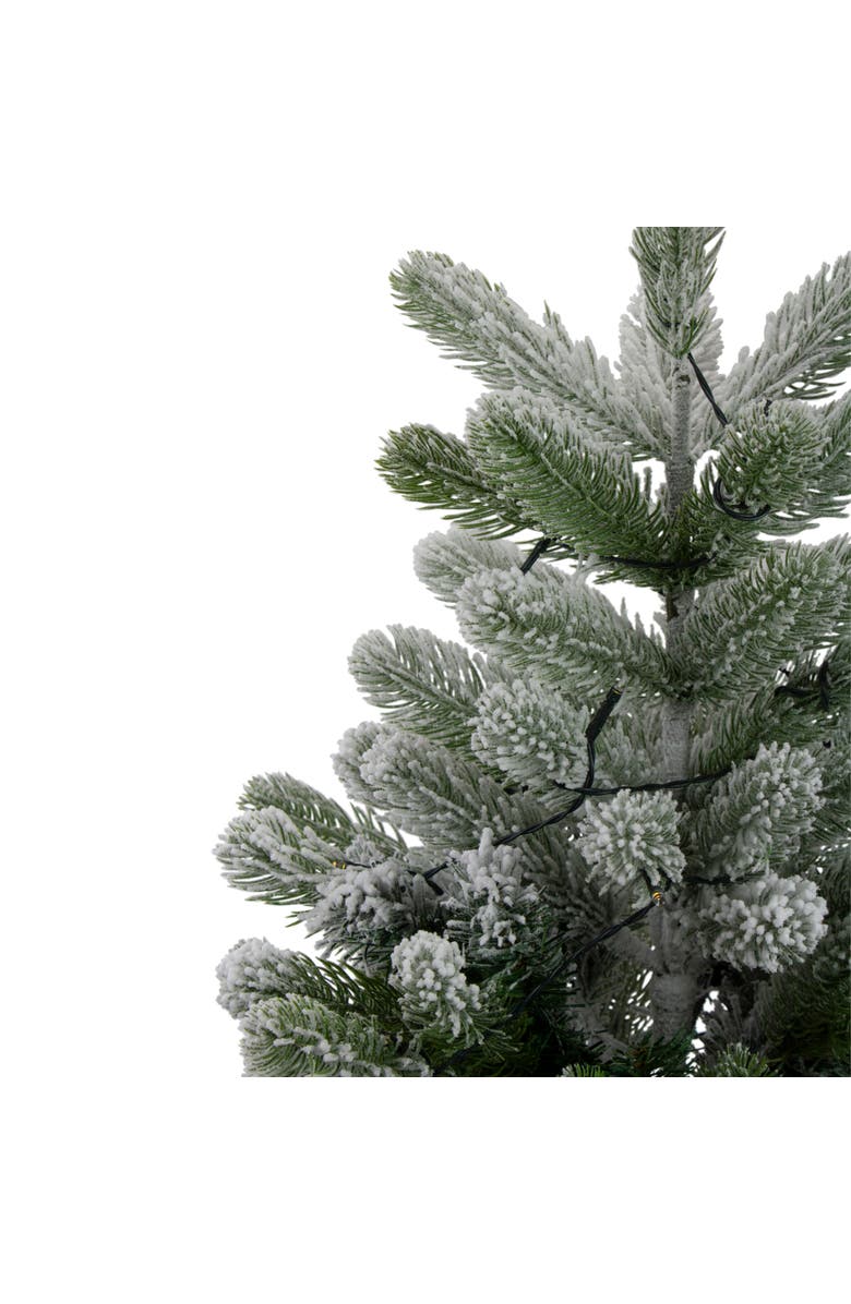 Northlight B/O Frosted Pine Artificial Christmas Tree with Burlap - 2' - Warm White Lights, Alternate, color, 