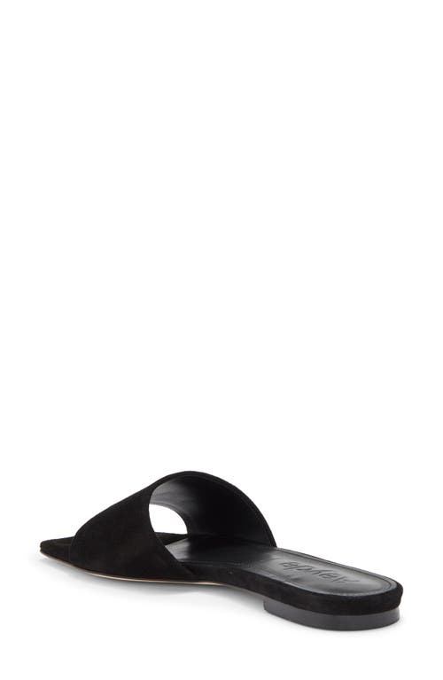 Aeyde Anna Suede Slides In Black