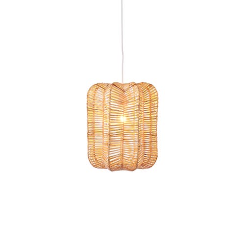 The Artisan & Company Prism Rattan Pendant Hanging Light In Natural