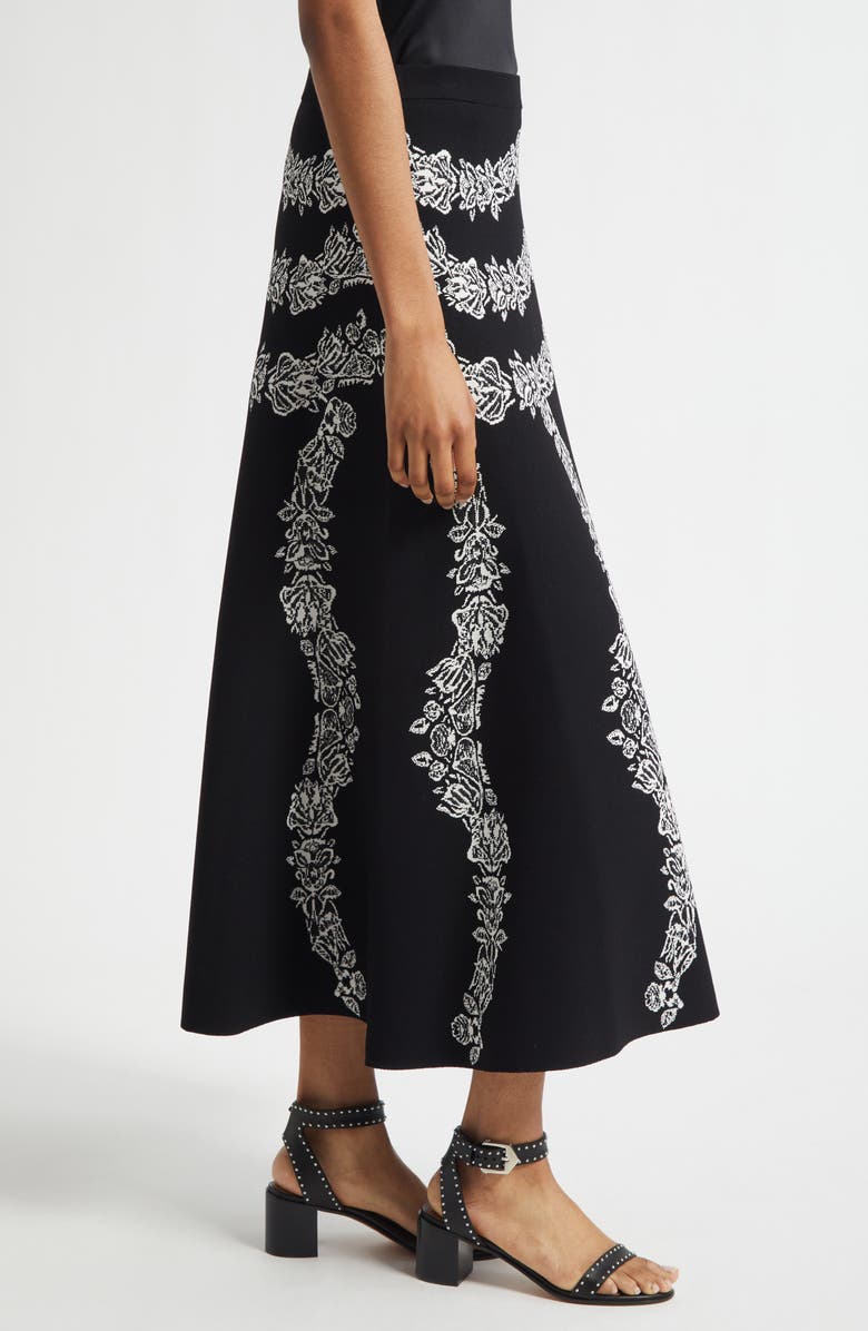 Ulla Johnson Valencia Jacquard Maxi Skirt, Alternate, color, Noir