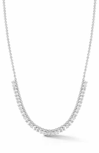Cubic Zirconia Ball Chain Charm Necklace