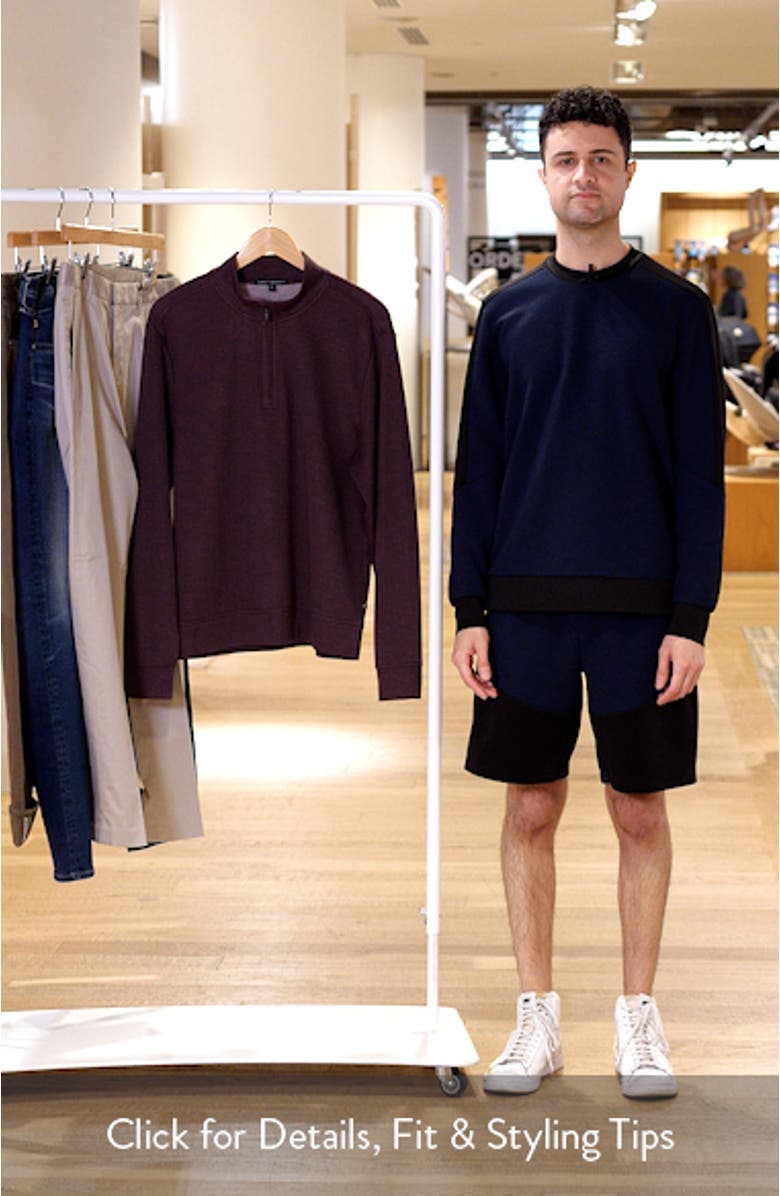 Yorgos Quarter Zip Piqué Pullover, sales video thumbnail