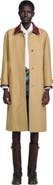 SANDRO Trench coat with leather collar