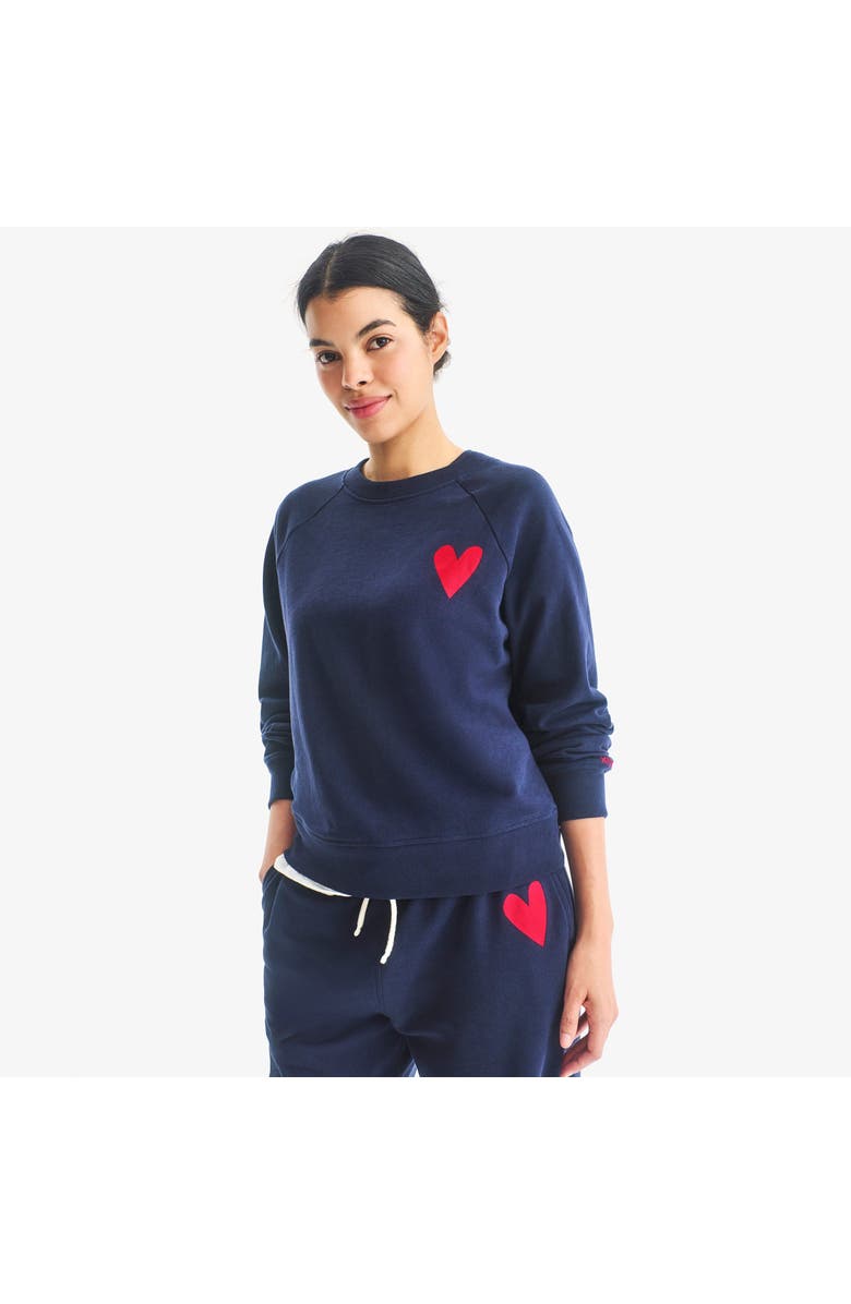 Primary Women's Fit Heart Sweatshirt, Alternate, color, Navy Lollipop