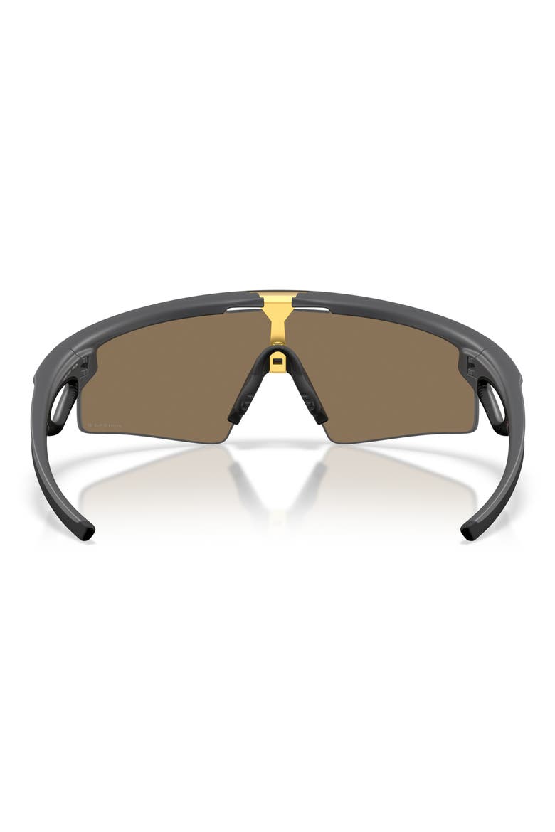 Gender Inclusive Sphaera 37mm Polarized Shield Sunglasses, Alternate, color, MATTE CARBON / PRIZM 24K POLAR