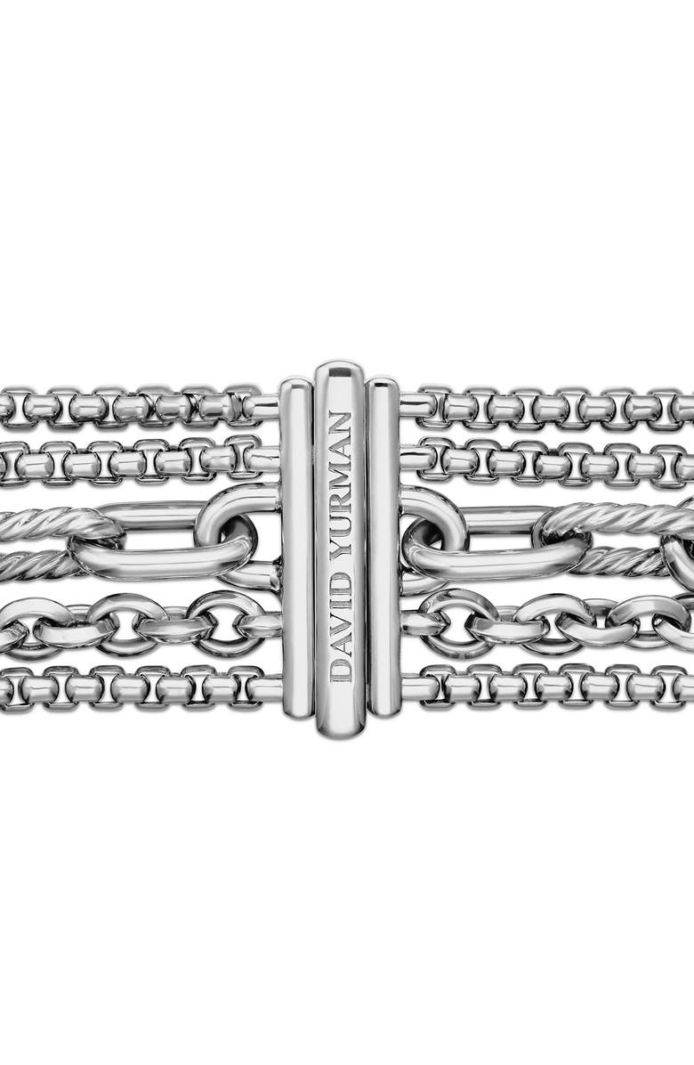 David Yurman DY Madison<sup>®</sup> Pearl Multi Row Chain Bracelet in Sterling Silver with Pearls, 25.7mm, Alternate, color,