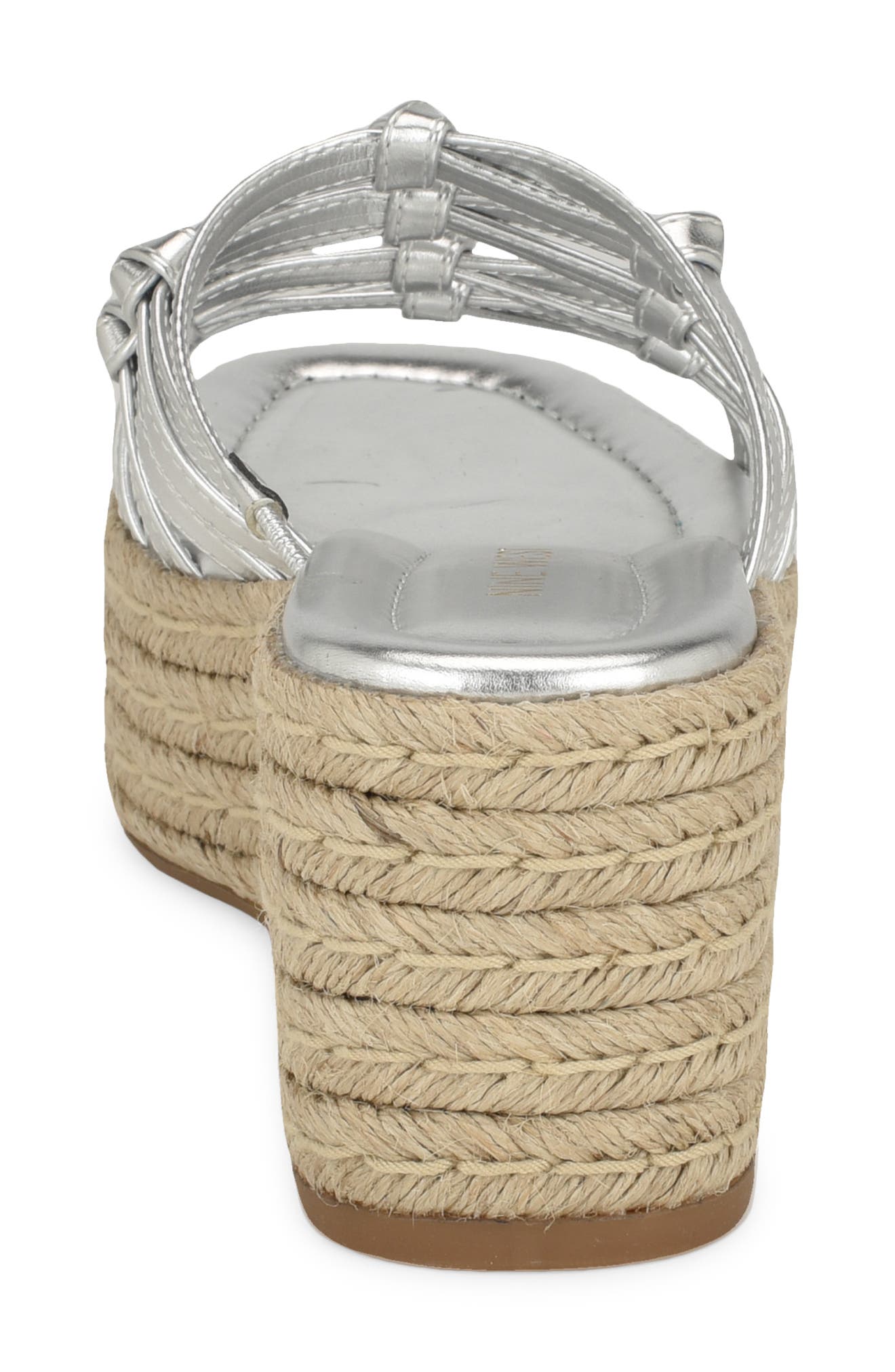 Nine West Cristy Espadrille Wedge Sandal, Alternate, color, Silver