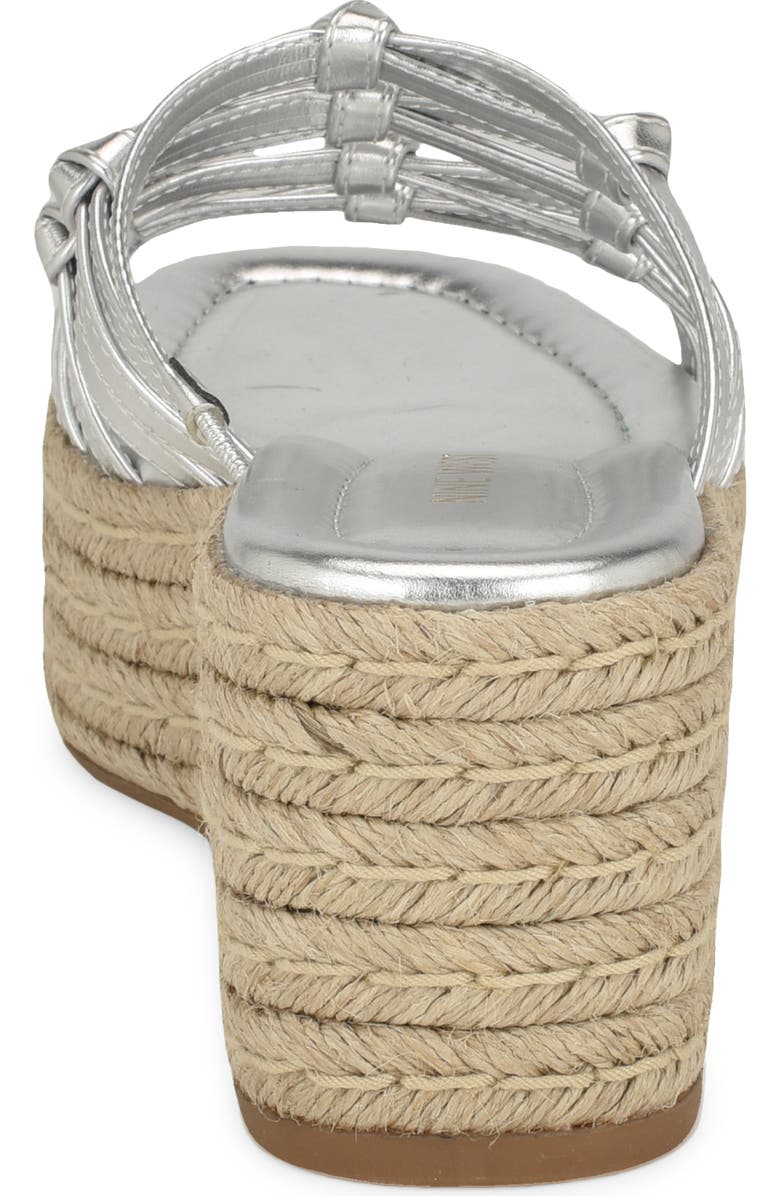 Nine West Cristy Espadrille Wedge Sandal, Alternate, color, Silver