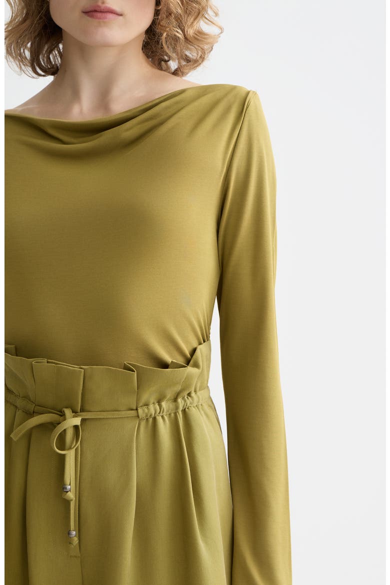 Drapey Long Sleeve Jersey Top, Alternate, color, GREEN MOSS