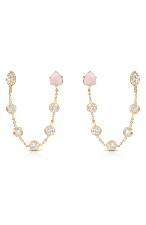 Double Piercing Drop Earrings
