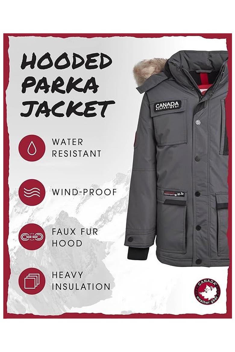 Boys' Heavyweight Jacket, Alternate, color, Charcoal