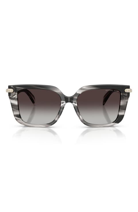 52mm Santo Domingo Embellished Gradient Square Sunglasses