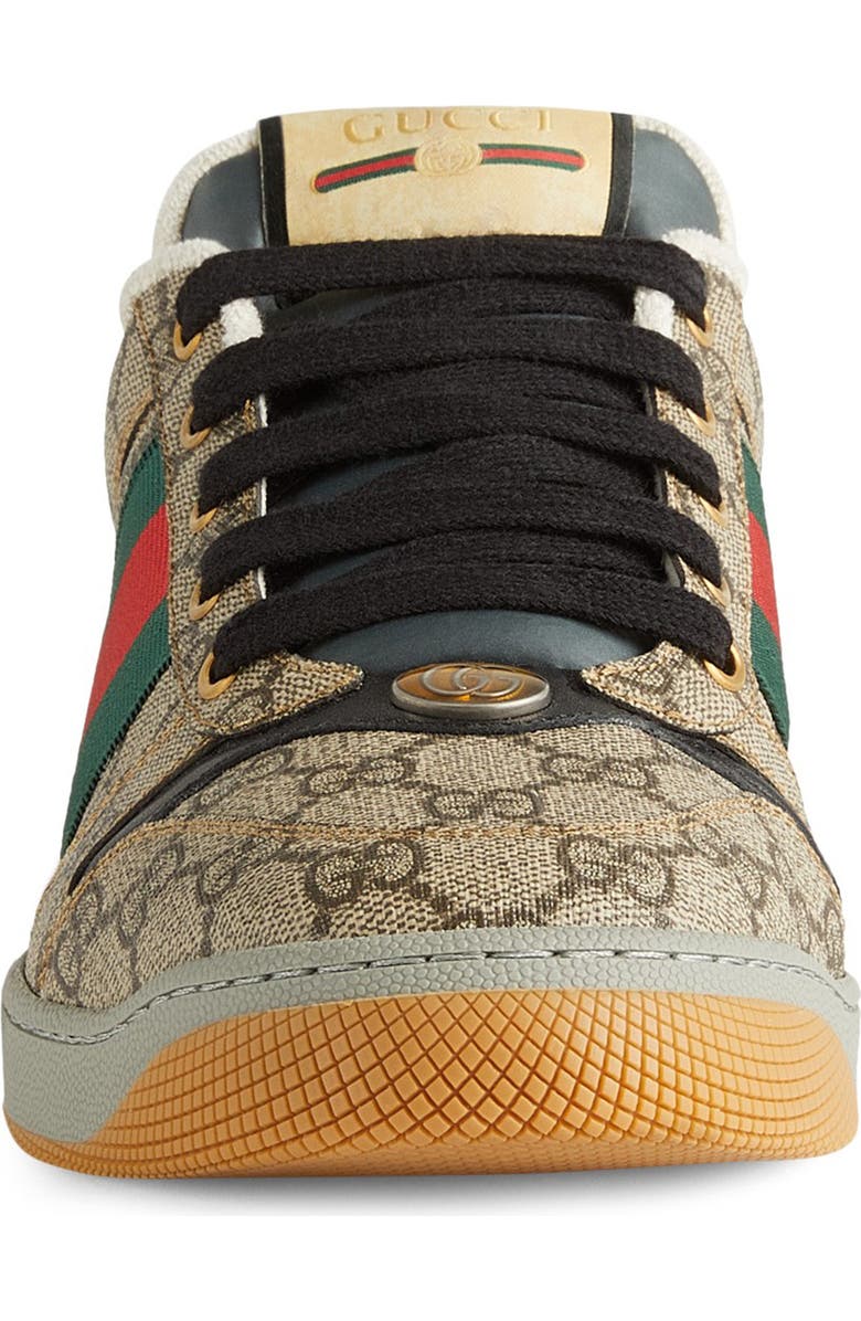 Gucci Screener Low Top Sneaker, Alternate, color, 9766 Be-Ebo/Nero/Vrv/N.pl