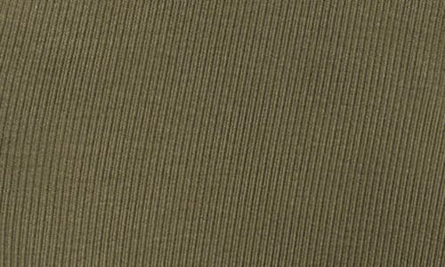 Veronica Beard Coralee Puff Sleeve Mixed Media Henley Top In Green