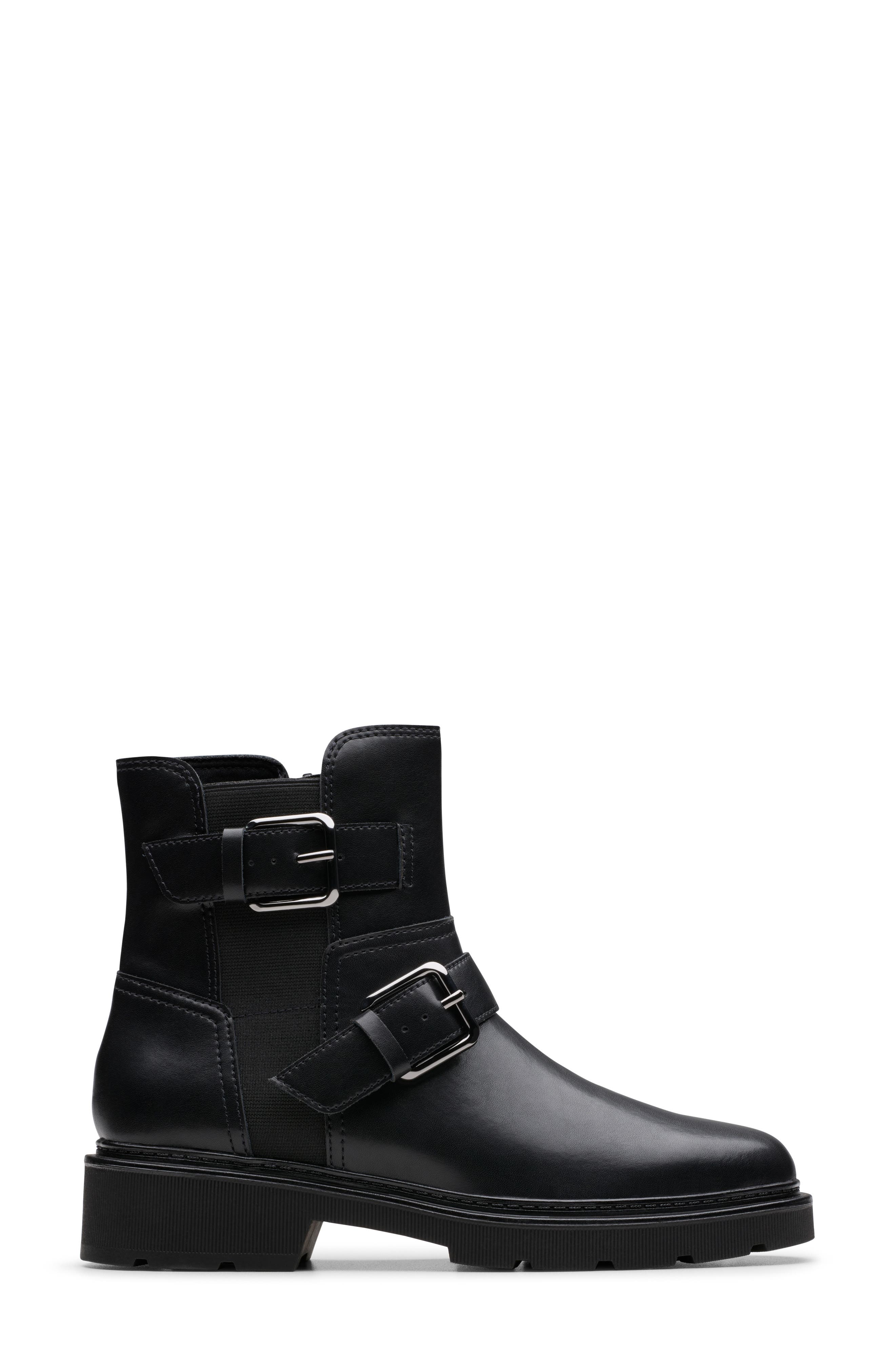 Clarks<sup>®</sup> Lauryl Bay Boot, Alternate, color, Black Leather