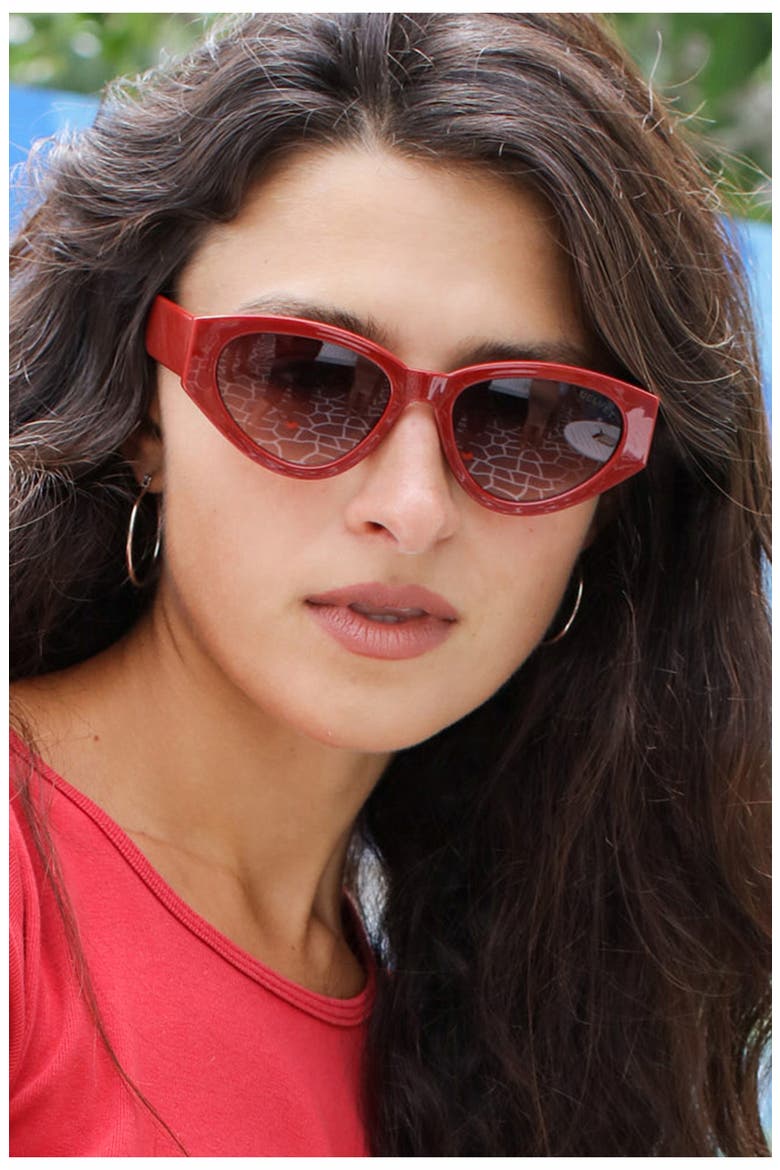Rosa Sunglasses, Alternate, color, RED