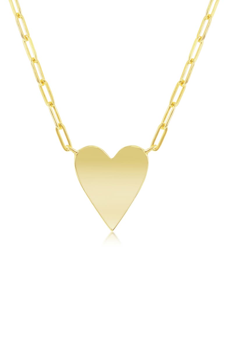 SIMONA Heart Paperclip Link Necklace, Main, color, 