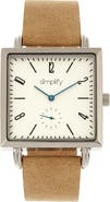 SIMPLIFY Simplify The 5000 Leather-Band Watch