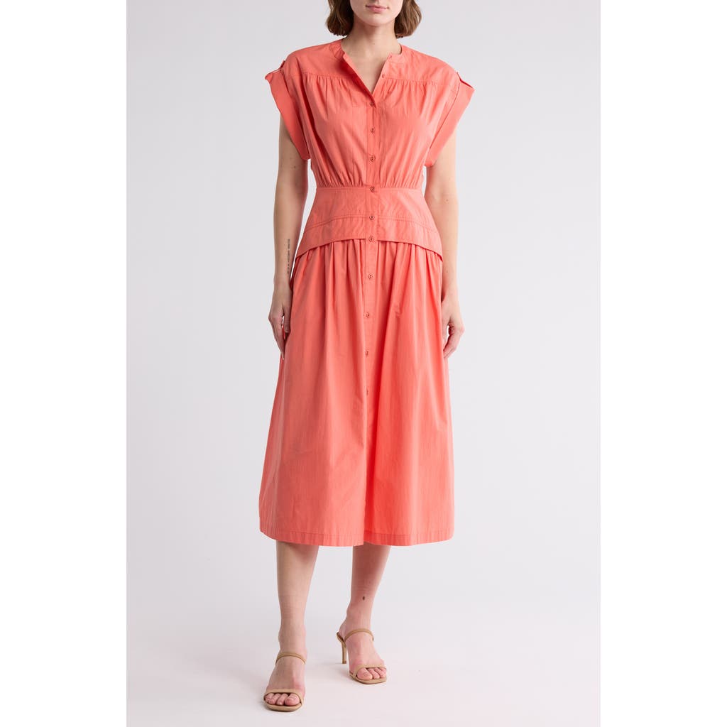 Area Stars Cuff Button Front Dress