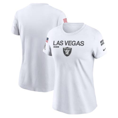 Nike White Las Vegas Raiders 2024 Salute To Service Legend Performance T-shirt In White