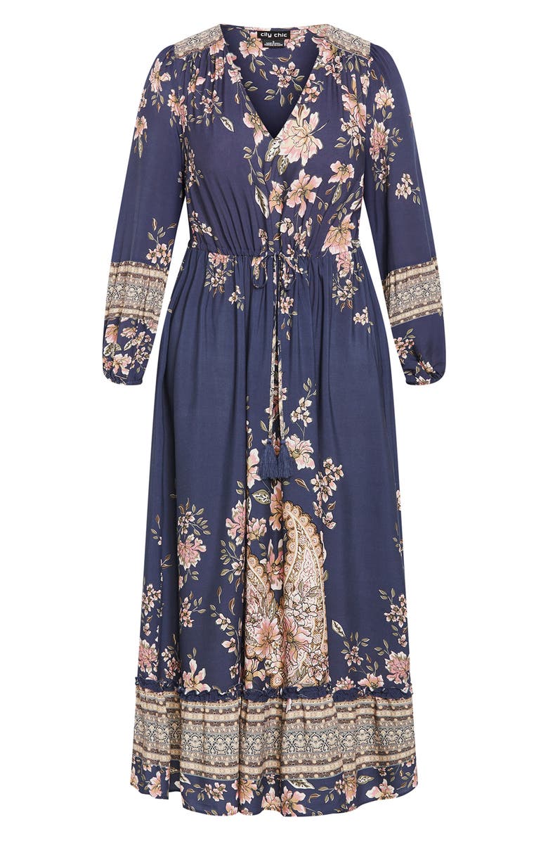 City Chic Faith Long Sleeve Maxi Dress, Alternate, color,