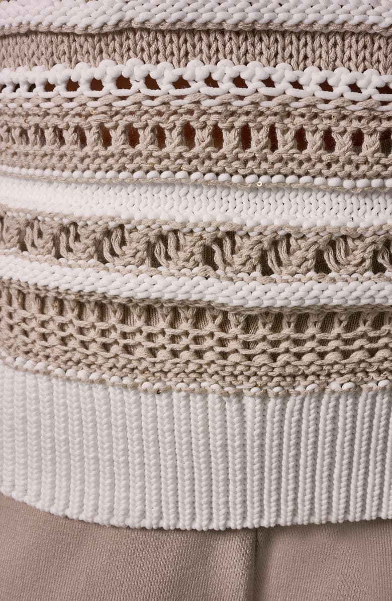Donna Karan New York Sleeveless Crewneck Sweater, Alternate, color, Cream/ Sands