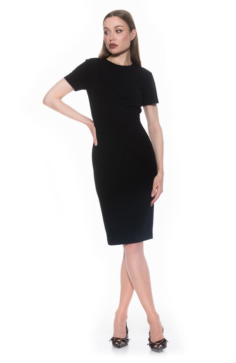 Alexia Admor Faith Short Sleeve Sheath Dress, Alternate, color, Black