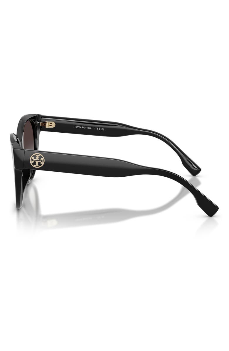 Tory Burch 54mm Phantos Sunglasses, Alternate, color, Black / Black