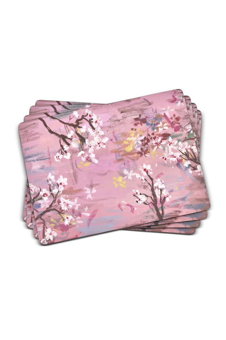 Emerging Set of 4 Cork Back Placemats, Main, color, Pink