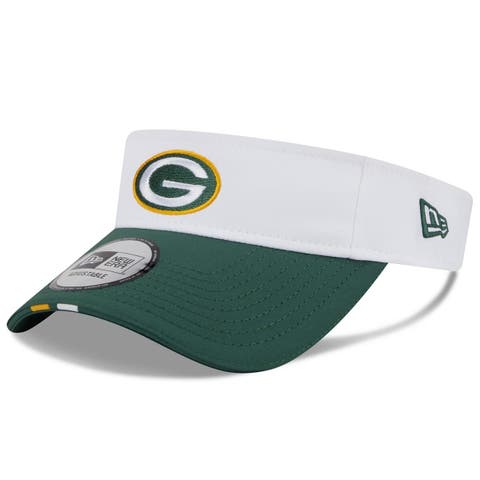Men's New Era  White/Green Green Bay Packers 2025 NFL Training Camp Adjustable Visor