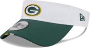New Era Men's New Era  White/Green Green Bay Packers 2025 NFL Training Camp Adjustable Visor