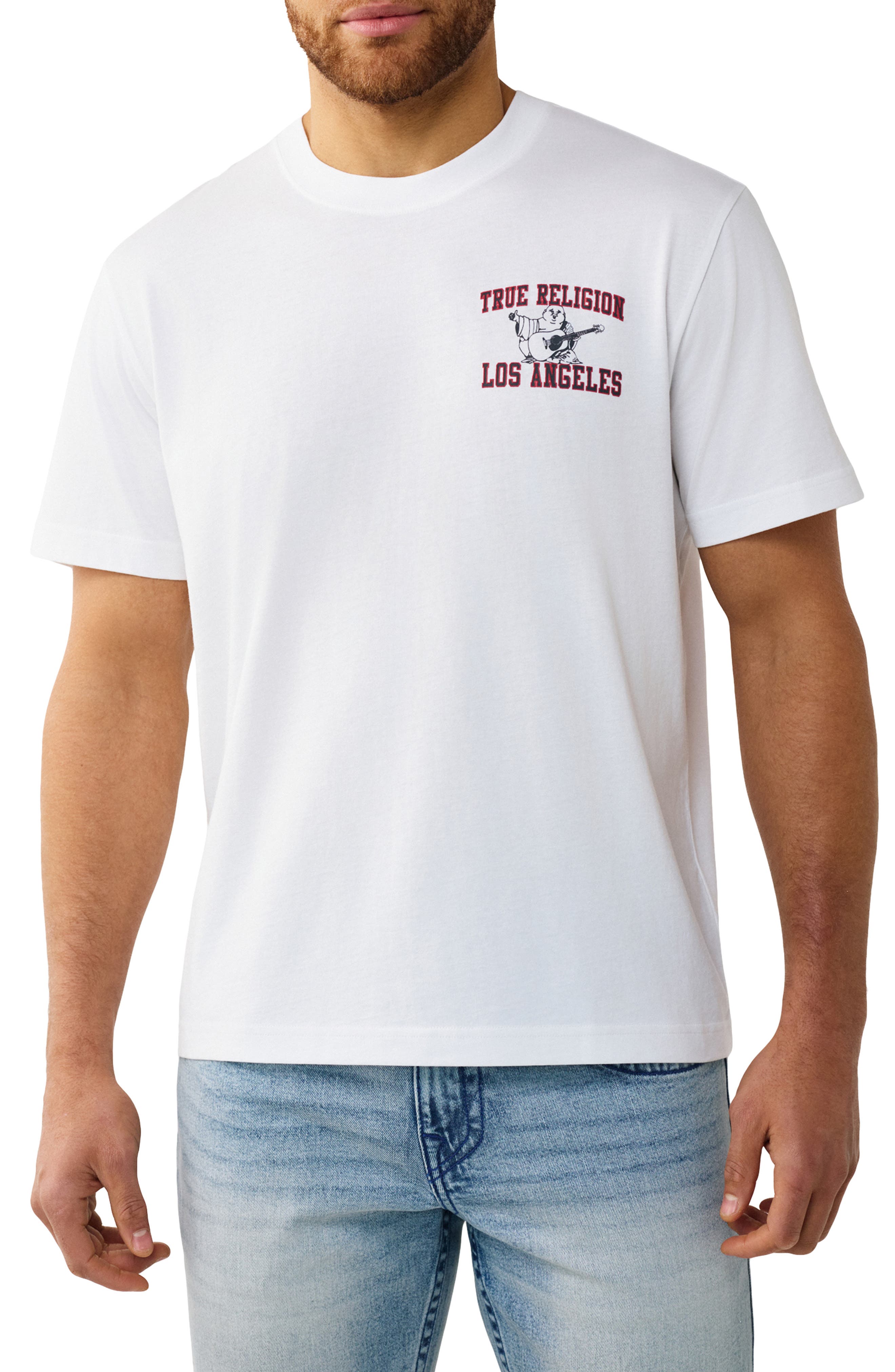 Buddha Mesh Print Graphic T-Shirt - image 3