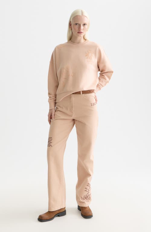 Scotch & Soda Logo Detail Cotton Sweatshirt In Neutral