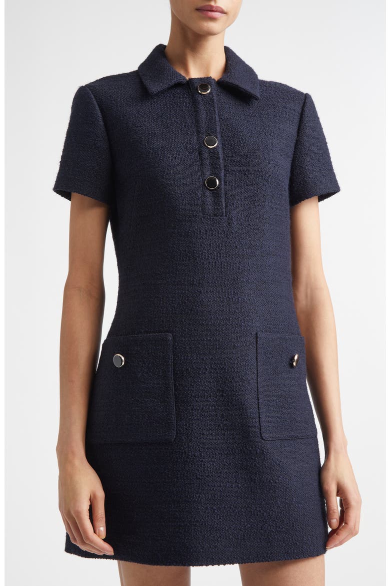 Marcie Bouclé Minidress, Alternate, color, DEEP NAVY