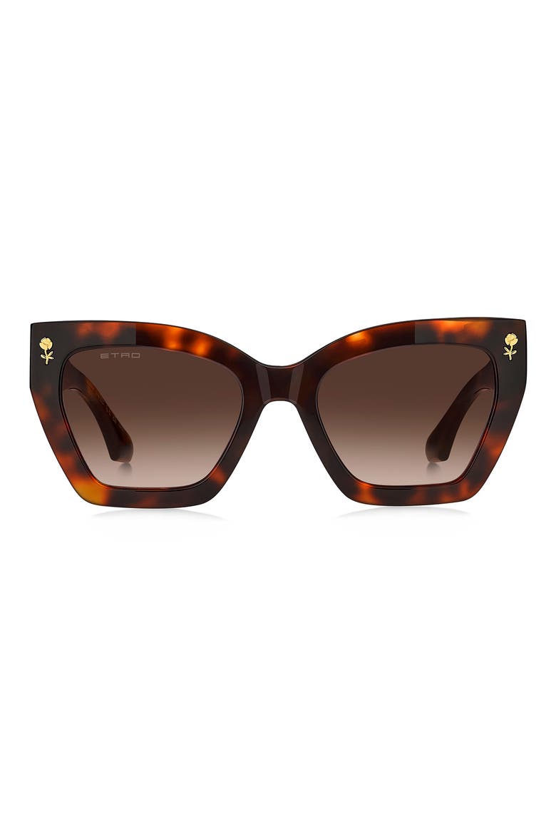 55mm Gradient Cat Eye Sunglasses, Main, color, HAVANA/ BROWN SF