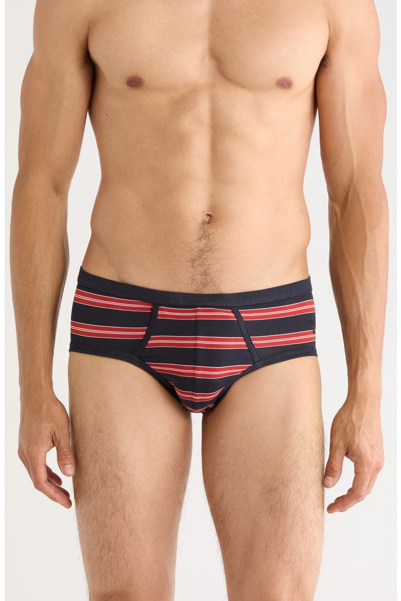 Y-Front Stretch Cotton Briefs, Main, color, NAVY