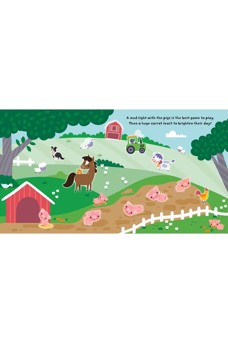 Reusable Silicone Sticker Book, Farm, Kids 3+, Alternate, color, Multicolored