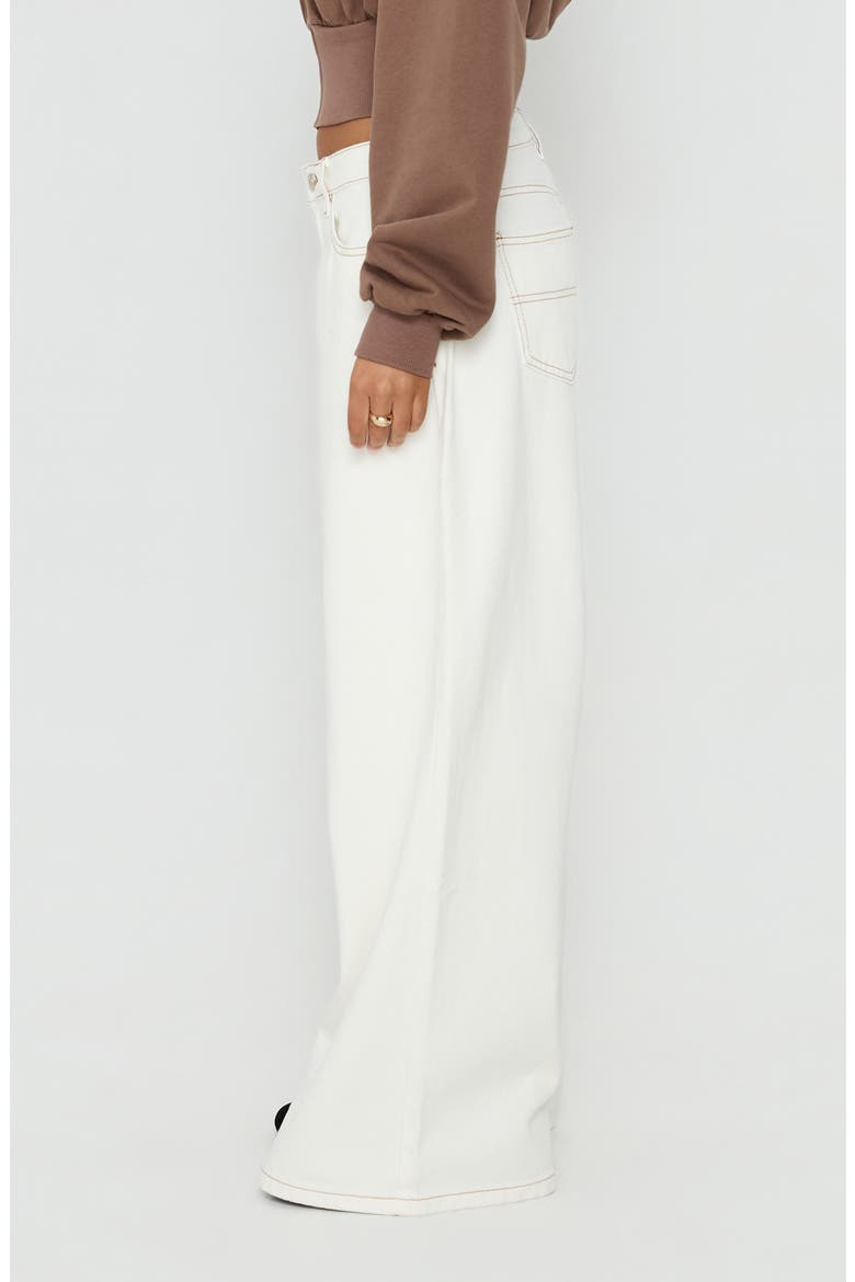 Naylor Mid Rise Wide Leg Jeans, Alternate, color, CREAM