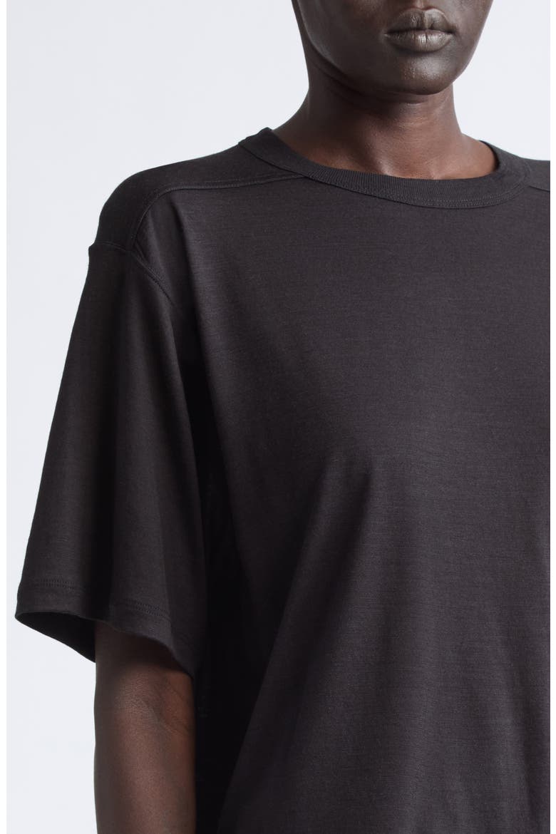 Brad Cropped Wool T-Shirt, Alternate, color, BLACK
