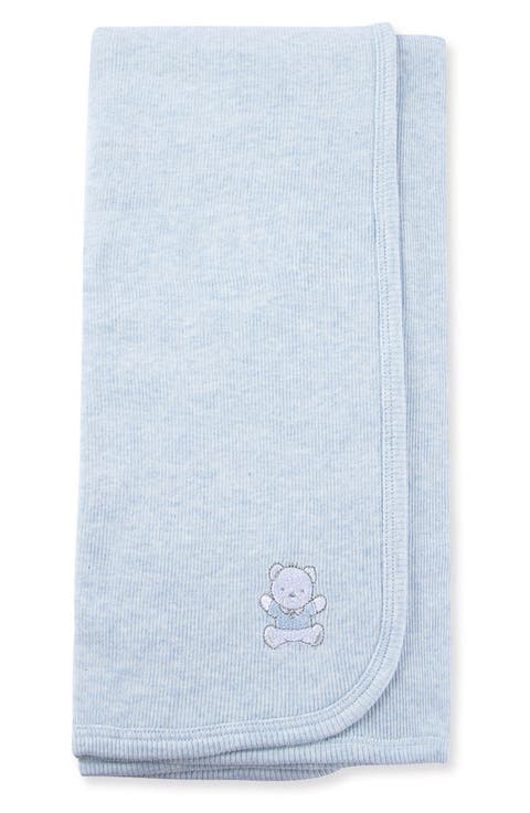 Blue Bear Embroidered Baby Blanket (Nordstrom Exclusive)