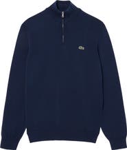 Lacoste Regular Fit Quarter Zip Sweater