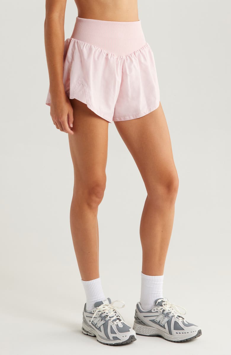 Free People FP Movement Carpe Diem Water Resistant Shorts, Alternate, color, Rosewater