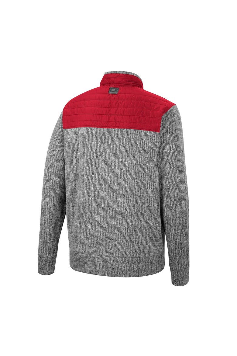 Men's Colosseum Charcoal/Crimson Washington State Cougars Putter Herringbone Full-Zip Jacket, Alternate, color, Charcoal