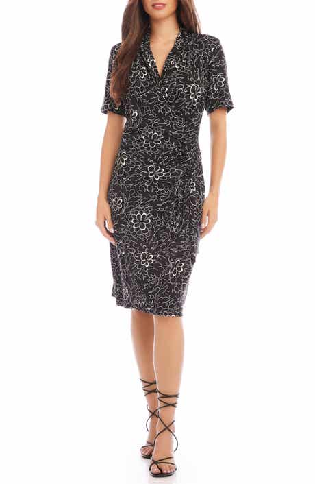 Cascade Faux Wrap Dress