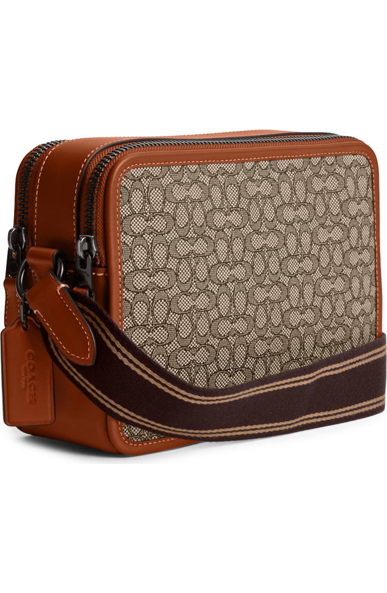 COACH Charter Micro Signature Jacquard & Leather Crossbody Bag, Alternate, color,