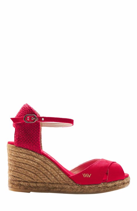 Aiguafreda Canvas Espadrille Sandal Wedges