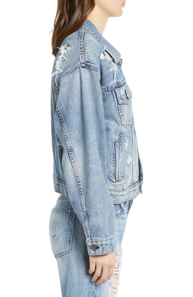 Hudson Jeans Reinvented Denim Trucker Jacket, Alternate, color, 