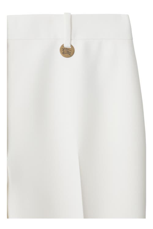 Burberry Wool Tailored Trousers In White